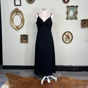 Jones New York Black Evening Dress – Minimalist Slip Gown – Size 12